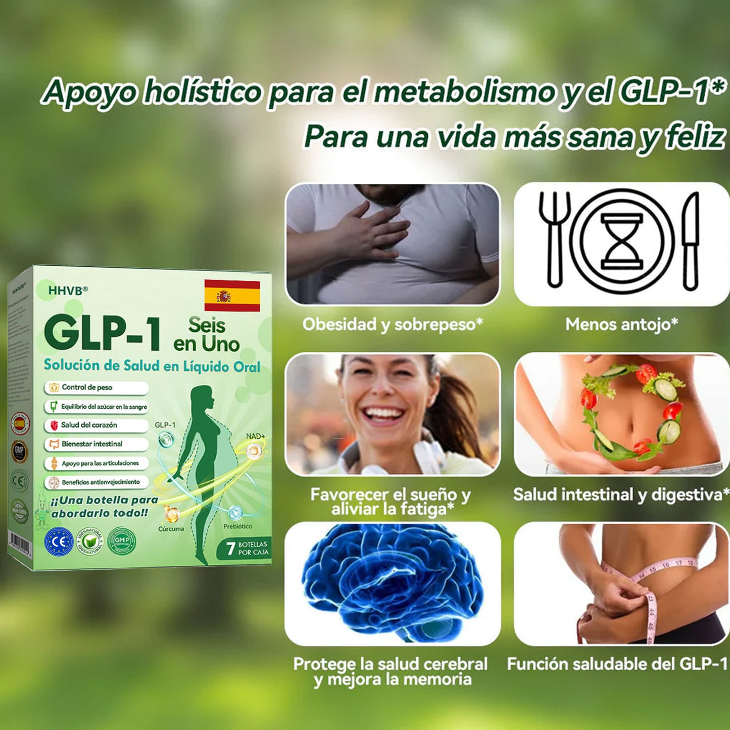 Tienda Oficial | 𝙃𝐻𝑉𝖡®✨𝑺𝒐𝒍𝒖𝒄𝒊ó𝒏 𝒐𝒓𝒂𝒍 𝒍í𝒒𝒖𝒊𝒅𝒂 𝑮𝑳𝑷-1 𝒔𝒆𝒊𝒔 𝒆𝒏 𝒖𝒏𝒐 (Solo una dosis al día, cambios visibles en 7 días) 🌿 Para obesidad, salud cardiovascular, diabetes, apnea del sueño, problemas articulares y más.